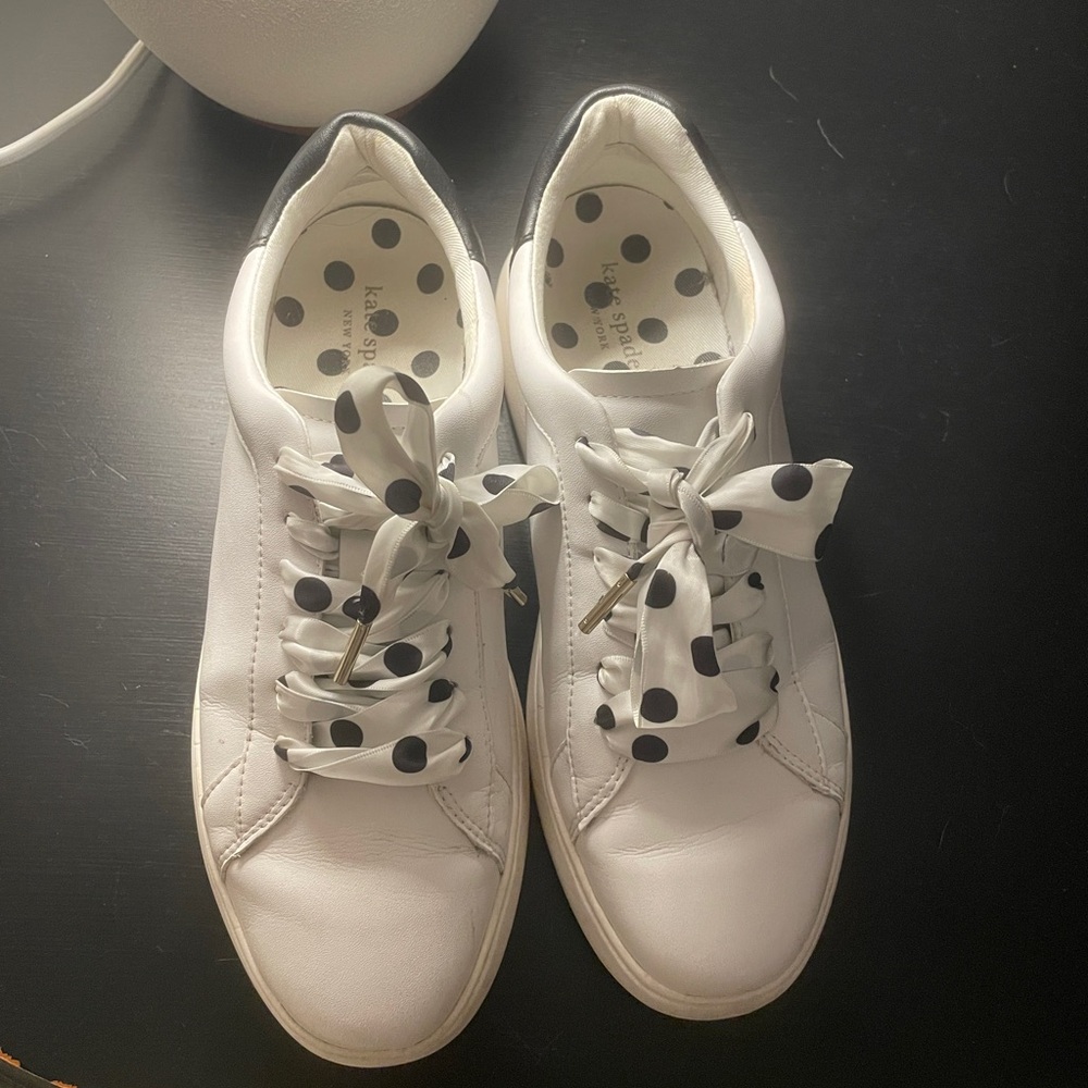 Kate Spade White Polka Dot Women's Sneakers